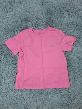 Ralph Lauren Bright Pink Short Sleeve Tee with Green Pony
